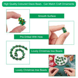 20Pcs Christmas Tree Lampwork Beads Glass Dangle Beads DIY Jewelry Making