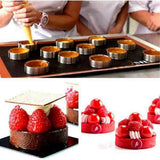20Pcs Circular Tart Rings with Holes Kitchen Baking Mould