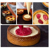 20Pcs Circular Tart Rings with Holes Kitchen Baking Mould