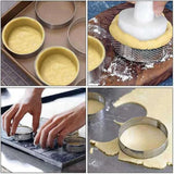 20Pcs Circular Tart Rings with Holes Kitchen Baking Mould