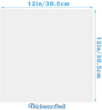 20Pcs Clear Mylar Stencil Sheets 12 inch Blank Stencil Material Sheets