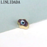 20Pcs Colorful Eyes Hand Beads Charms 10x15mm Spacer Bead for DIY Jewelry Making