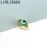 20Pcs Colorful Eyes Hand Beads Charms 10x15mm Spacer Bead for DIY Jewelry Making