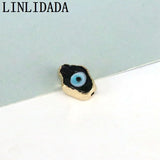 20Pcs Colorful Eyes Hand Beads Charms 10x15mm Spacer Bead for DIY Jewelry Making