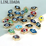 20Pcs Colorful Eyes Hand Beads Charms 10x15mm Spacer Bead for DIY Jewelry Making