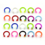 20Pcs Flexible Silicone Belly Navel Bar Mix Colors Piercing