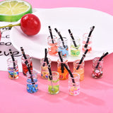 20Pcs Mixed Glass Fruit Juice Bottle Charms for DIY Jewelry Making