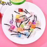 20Pcs Mixed Glass Fruit Juice Bottle Charms for DIY Jewelry Making