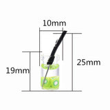 20Pcs Mixed Glass Fruit Juice Bottle Charms for DIY Jewelry Making