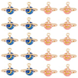 20Pcs 3D Moon Planet Stars Enamel Pendants DIY Earrings Necklace Charms