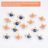 20Pcs 3D Moon Planet Stars Enamel Pendants DIY Earrings Necklace Charms