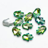 20Pcs Crystal Hand Shape Glass Beads Palm Pendant Gems for DIY Jewelry Making