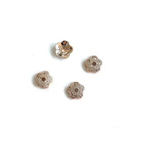 20Pcs CZ Flower Spacer Copper Jewelry Finding for Women Girl Bracelet Making