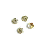 20Pcs CZ Flower Spacer Copper Jewelry Finding for Women Girl Bracelet Making