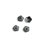 20Pcs CZ Flower Spacer Copper Jewelry Finding for Women Girl Bracelet Making