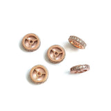 20Pcs CZ Pave Wheel Spacer 9.6x2.5mm Brass Jewelry Finding for Bracelet Necklace