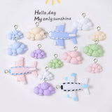 20Pcs Airplane Cloud Resin Charms for DIY Jewelry Earrings Bracelet Keychain Dec