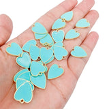 20Pcs Enamel Heart Necklace Pendant Couple Jewelry Making Supplies