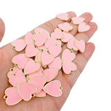 20Pcs Enamel Heart Necklace Pendant Couple Jewelry Making Supplies