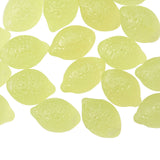 20Pcs Czech Glass Lemon Beads Fruit Yellow Glass Food Beads for Jewelry Making