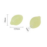20Pcs Czech Glass Lemon Beads Fruit Yellow Glass Food Beads for Jewelry Making