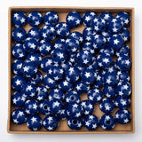 20Pcs DIY Christmas Wooden Bead Crafts Snowflake Printed Beads