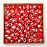 20Pcs DIY Christmas Wooden Bead Crafts Snowflake Printed Beads