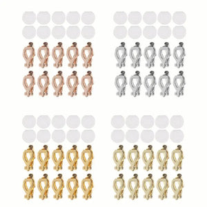 20Pcs Earring Converter Comfort Pads Turn Pierced Clip-On Jewelry Findings