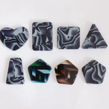 20Pcs Acrylic Resin Blooming Geometric Patch Earring Charms
