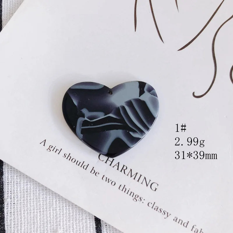 20Pcs Acrylic Resin Blooming Geometric Patch Earring Charms