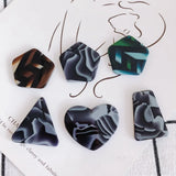 20Pcs Acrylic Resin Blooming Geometric Patch Earring Charms