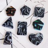 20Pcs Acrylic Resin Blooming Geometric Patch Earring Charms