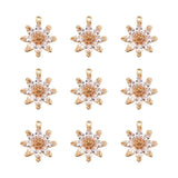20Pcs Daisy Flower Charms CZ Pendants 18K Plated Jewelry Findings