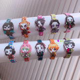 20Pcs Demon Slayer Kimetsu no Yaiba Ghost Blade Wristband Rubber Bracelet