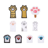 20Pcs Dog Paw Print Patches Embroidery Cloth Adhesive Patch DIY Costume Supply
