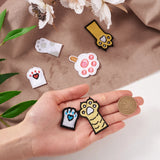 20Pcs Dog Paw Print Patches Embroidery Cloth Adhesive Patch DIY Costume Supply