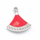 20Pcs Double Skirt Charms Alloy Enamel Pendants for Jewelry Making