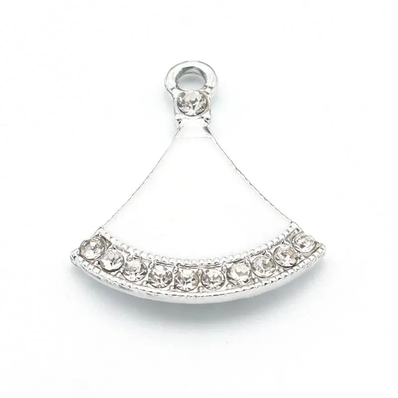 20Pcs Double Skirt Charms Alloy Enamel Pendants for Jewelry Making