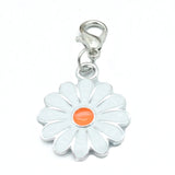 20Pcs Enamel Daisy Charms for Jewelry Making Earrings Necklace Key Chains