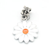 20Pcs Enamel Daisy Charms for Jewelry Making Earrings Necklace Key Chains