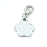20Pcs Dog Footprint Charms Enamel Pendants for Jewelry Making