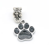 20Pcs Dog Footprint Charms Enamel Pendants for Jewelry Making