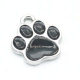 20Pcs Dog Footprint Charms Enamel Pendants for Jewelry Making