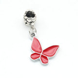 20Pcs Butterflies Charms Enamel Pendants for Jewelry Making Earrings Necklace