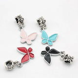 20Pcs Butterflies Charms Enamel Pendants for Jewelry Making Earrings Necklace