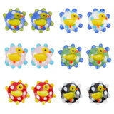 20Pcs Duck Pattern Lampwork Beads for DIY Jewelry Making
