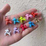 20Pcs Enamel Balloons Dog Pendant Rainbow Charm for Jewelry Making