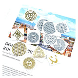 20Pcs Sacred Geometric Copper Orgonite Sticker DIY Energy Tower Pyramid Material