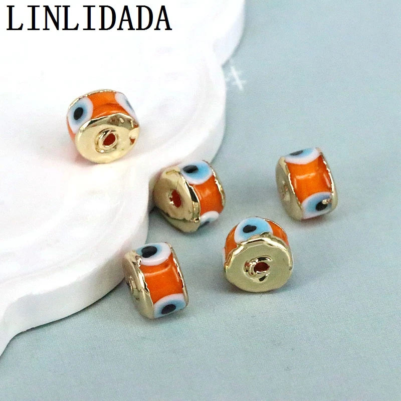 20Pcs Colorful Eye Lampwork Glass Beads for DIY Jewelry Making