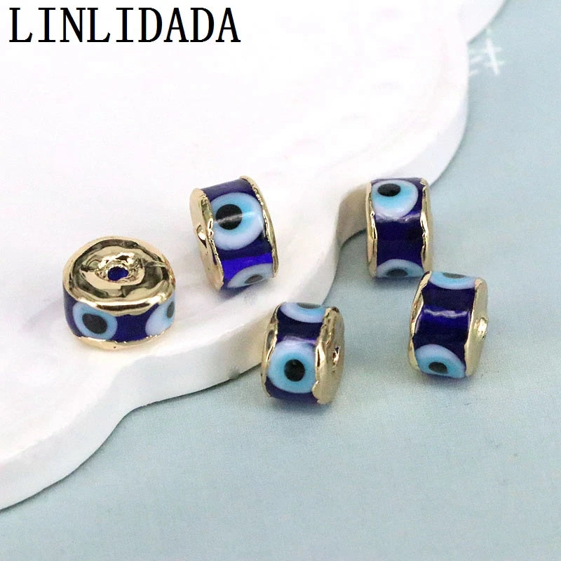 20Pcs Colorful Eye Lampwork Glass Beads for DIY Jewelry Making